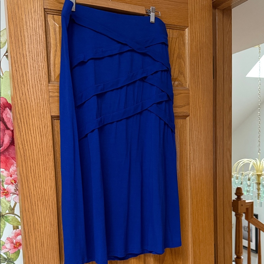 INC International Concepts Cobalt Blueens Midi Skirt